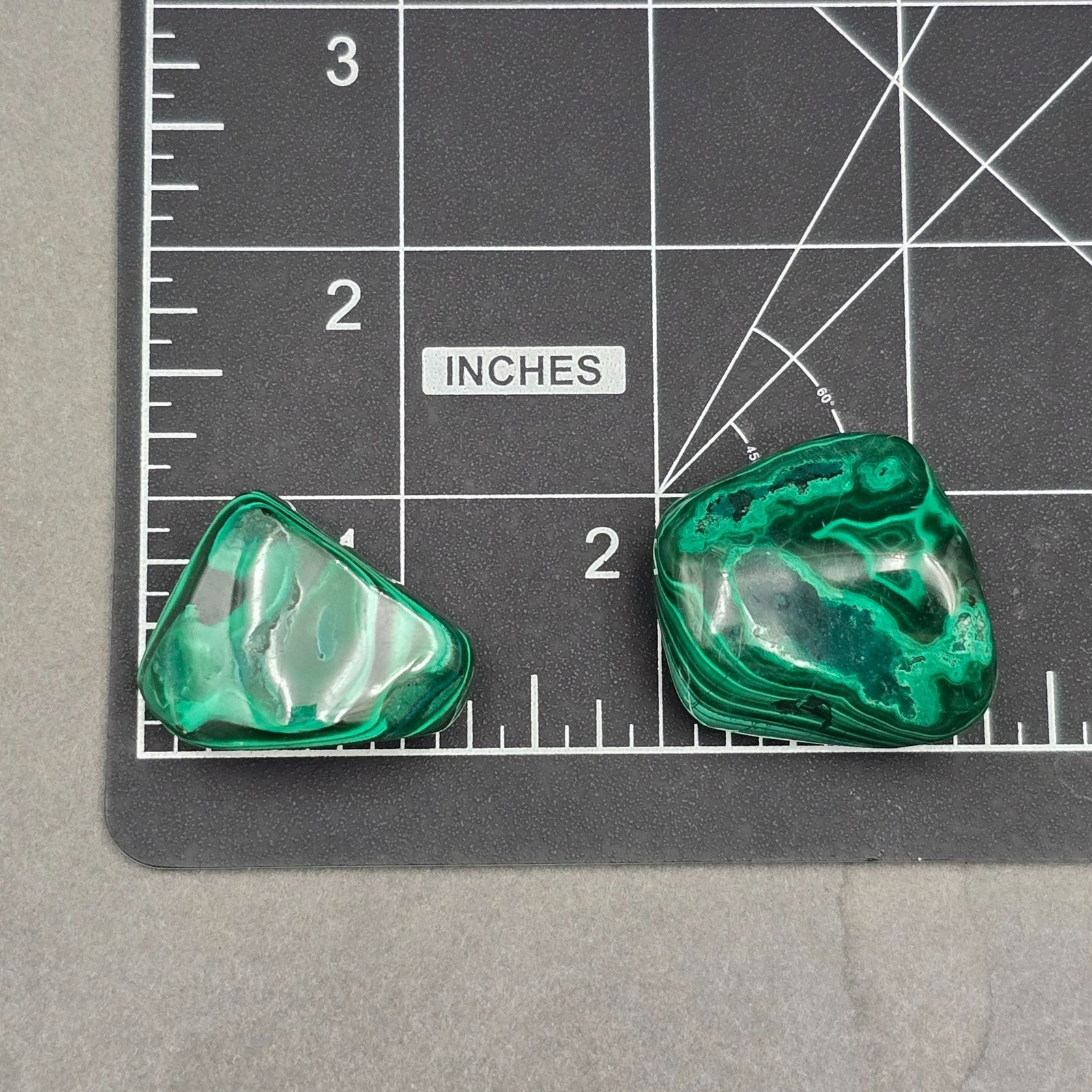 Natural Malachite Tumbled Stones Set Vibrant Green Banded Healing Crystals Lot