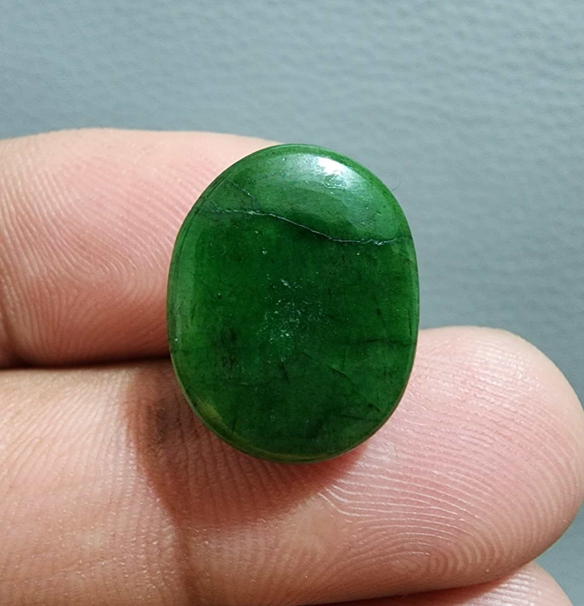 Magnificent Sakota Emerald Cabochon Oval Shape 15 Crt Loose Gemstone For Jewelry