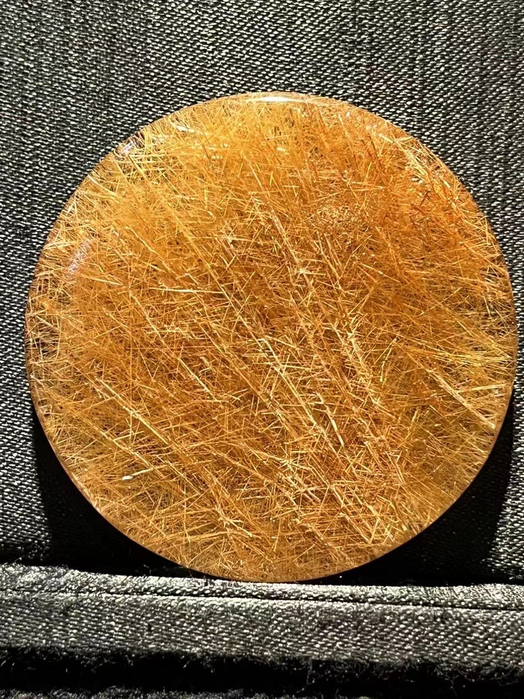 49*4.5mm A+ Natural Gold Rutilated Quartz Carved Crystal Reiki Energy Pendant