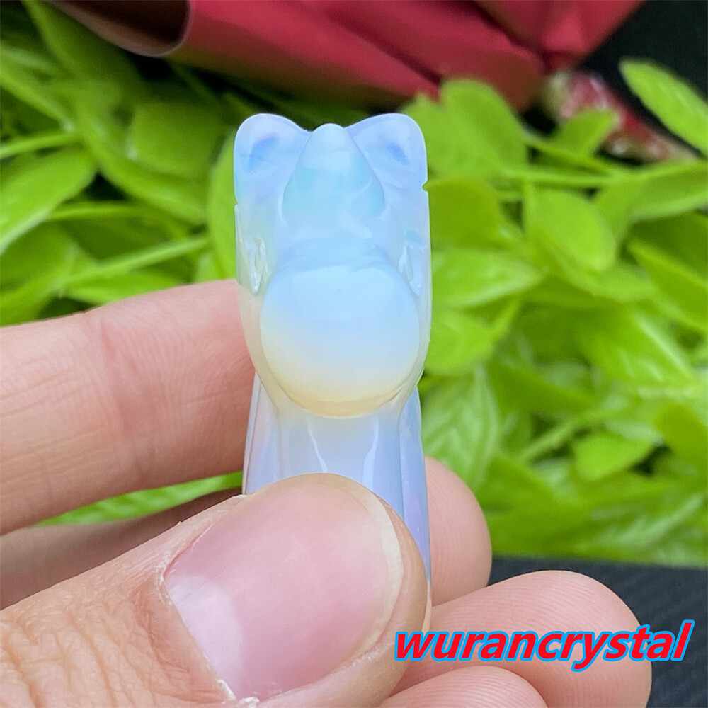 1pc Opalite Unicorn skull Quartz crystal Skull Carved gem Reiki healing 1.5”