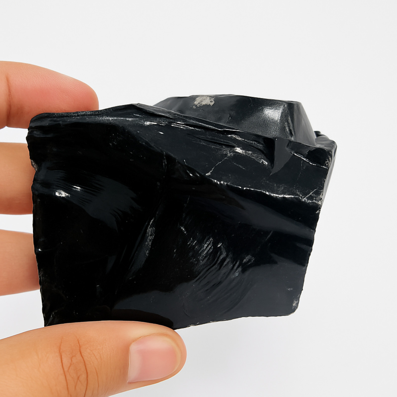 Premium 1025-1150CT Black Obsidian Raw Specimen | Natural Rough Healing Stone