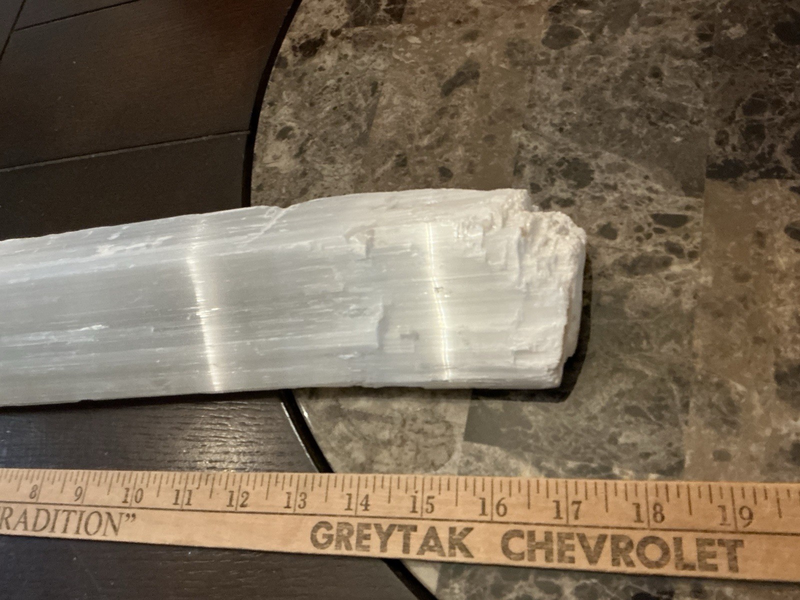 5 Lbs 6 Oz. Natural white selenite gypsum crystal raw stone specimen, 17” Long