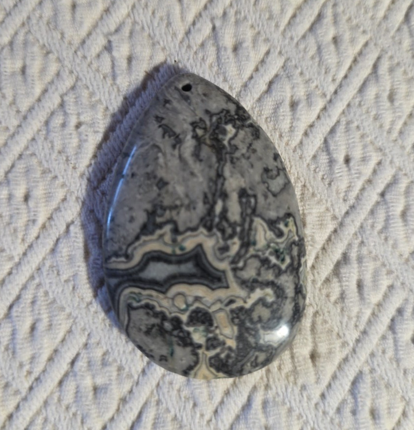 Polished Rock Stone With Small Holes to make Jewelry Set Of 15