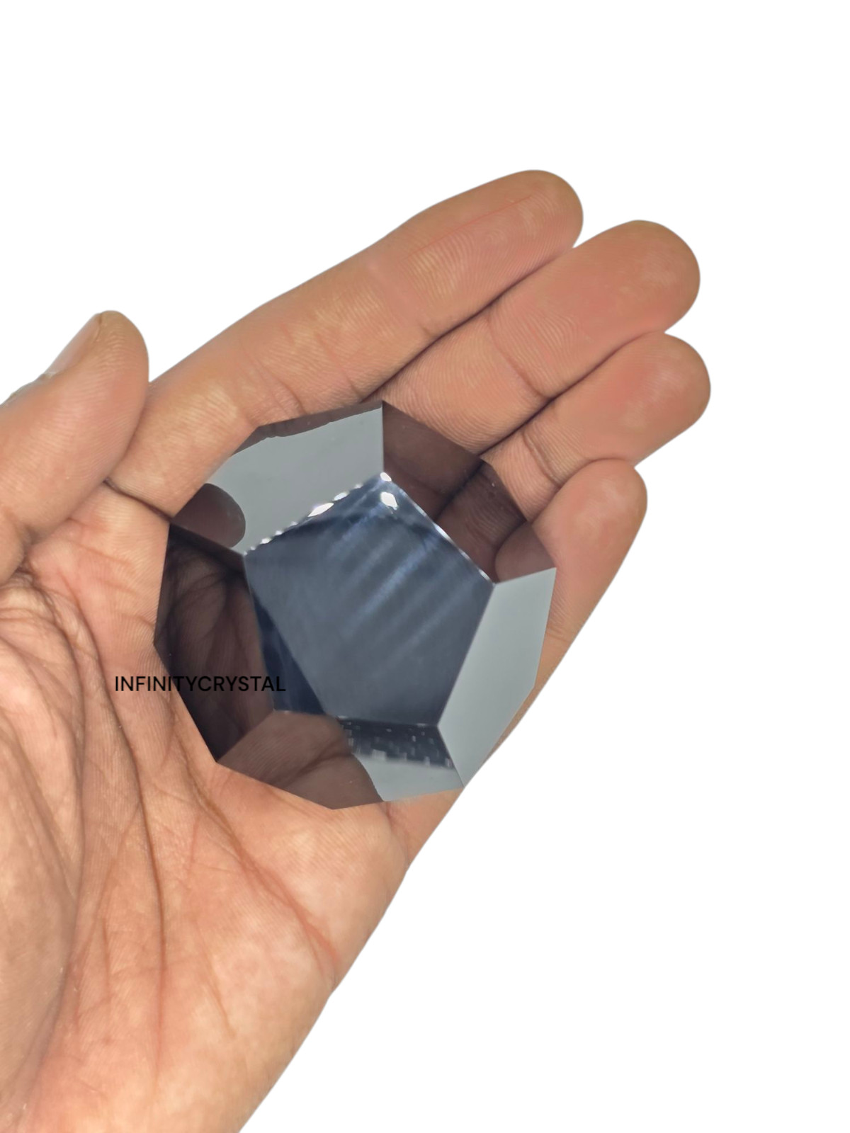 Obsidian Dodecahedron Crystal (40-50mm) – Handmade Sacred Geometry Tool Energy.