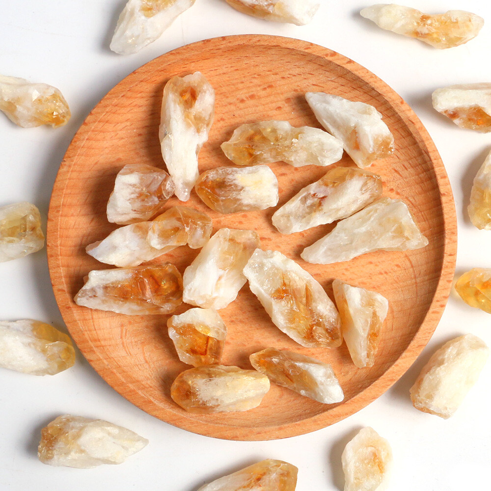 50g/100g Natural Brazil Citrine Stone Rough Rock Quartz Healing Reiki Crystal