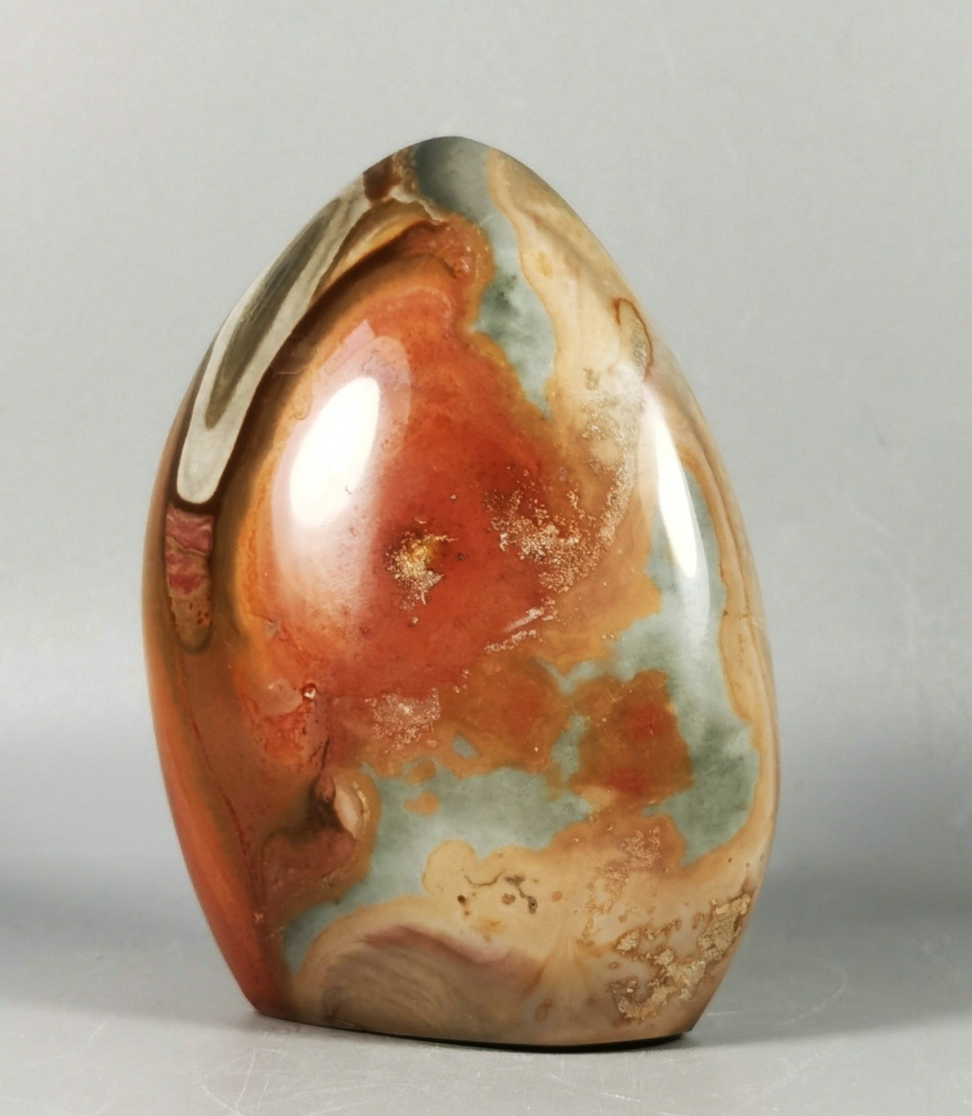 Natural Rare Polished Polychrome Jasper Freeform Standup Reiki Stone Healing
