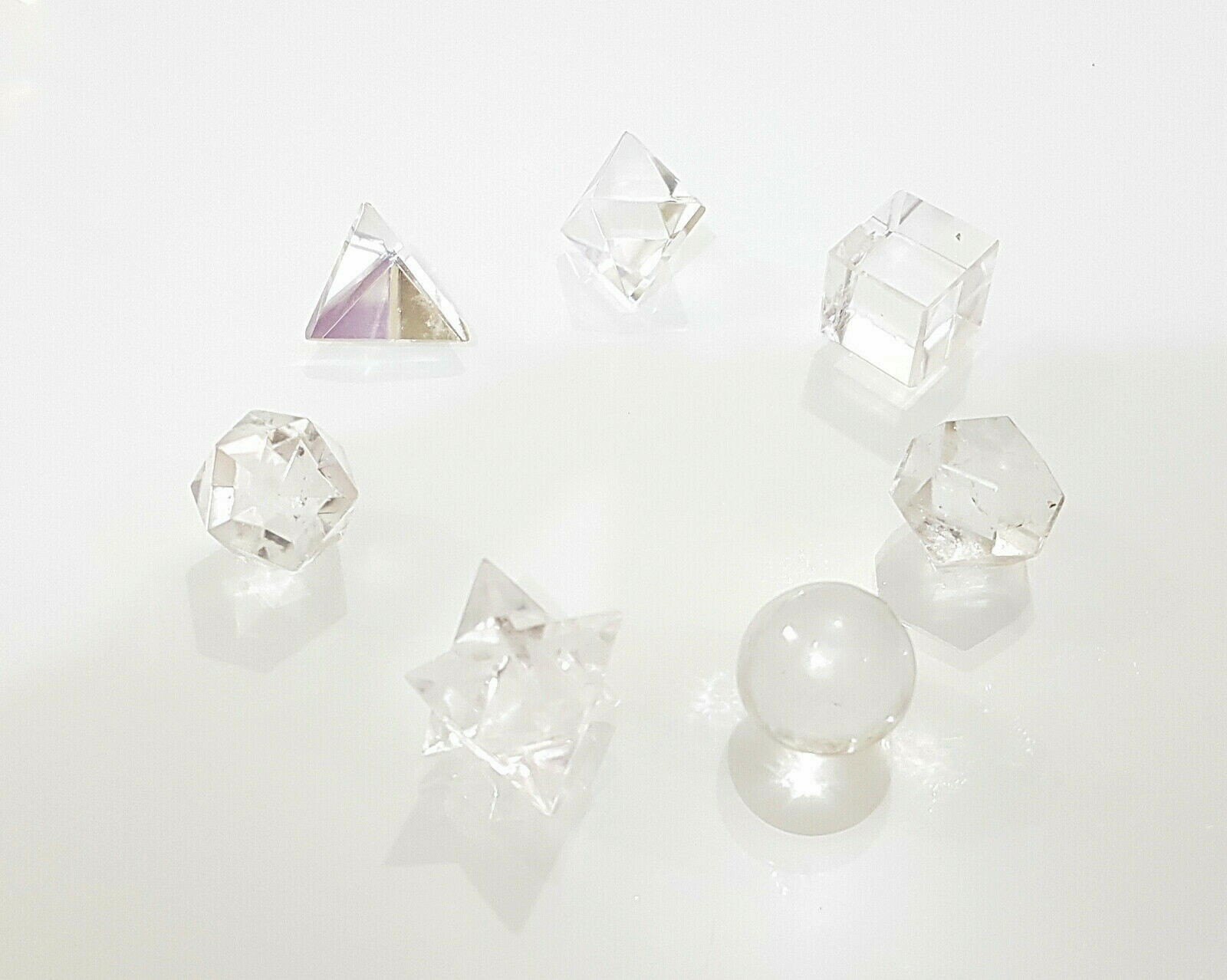 Natural Crystal Quartz Beautiful Clear Crystal Sacred Geometry Set Strong Grid