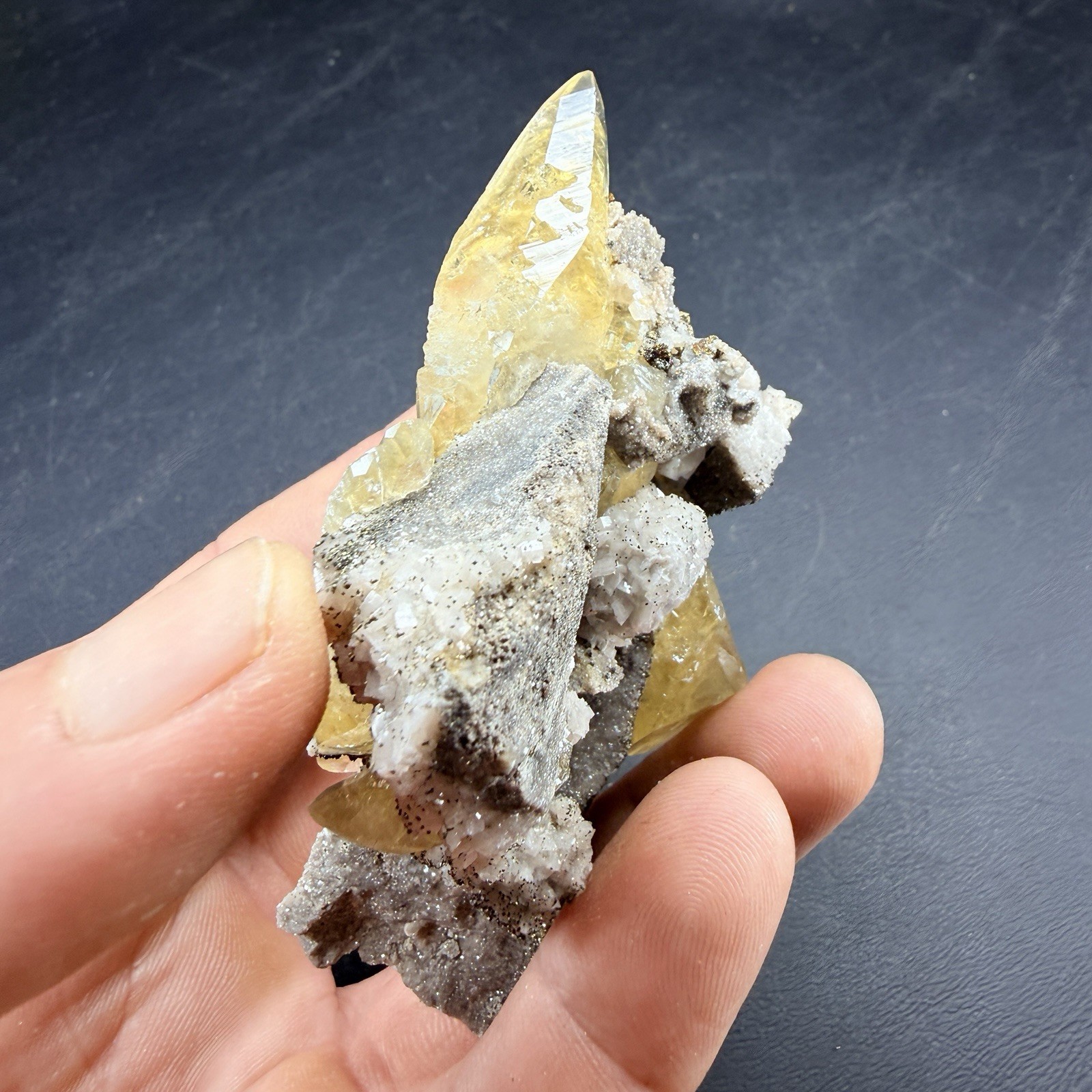 Golden Calcite Chalcopyrite Dolomite Crystal Combo / Sweetwater Mine *Video*