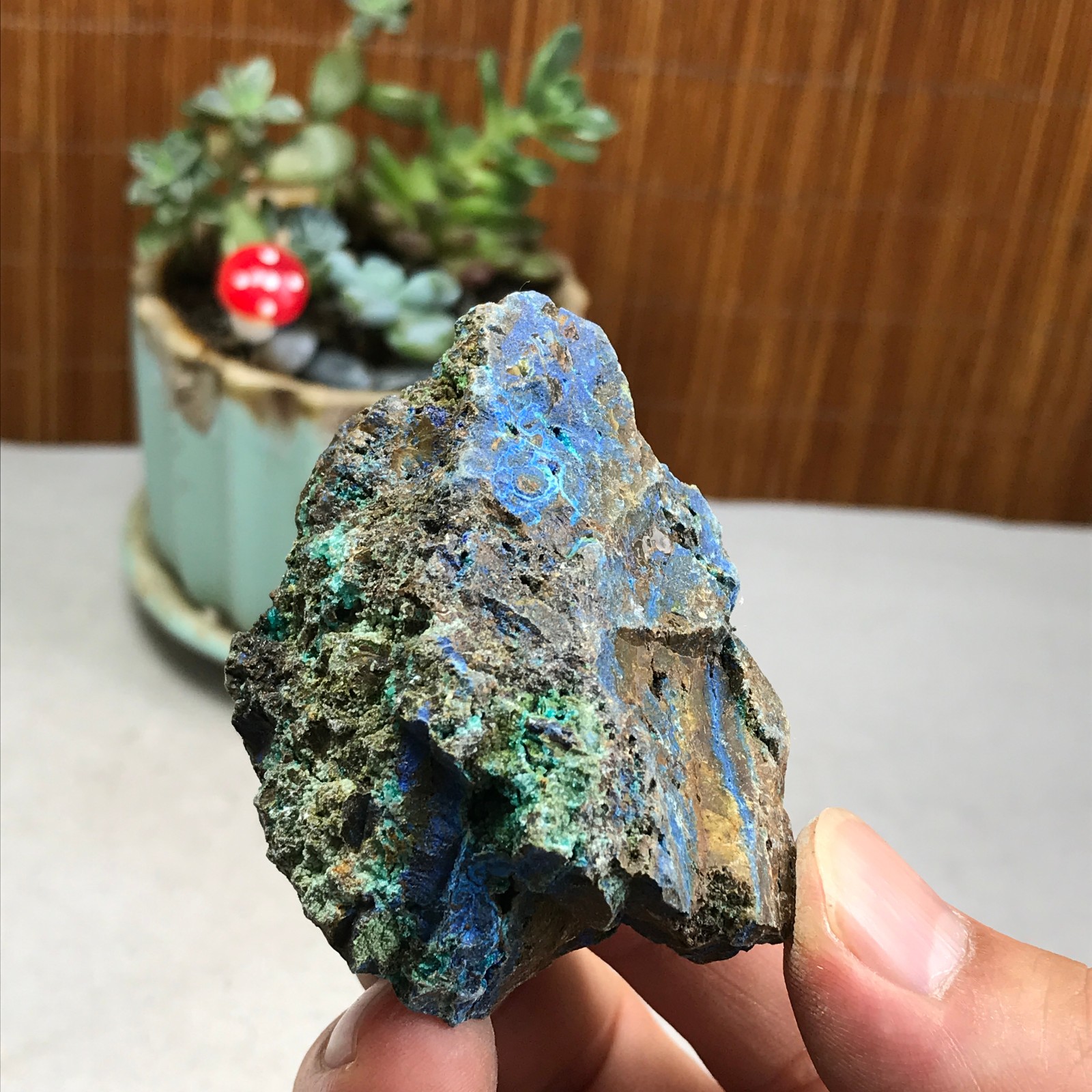78g Natural Azurite/Malachite gemstone Rough original Crystal Specimen A5964