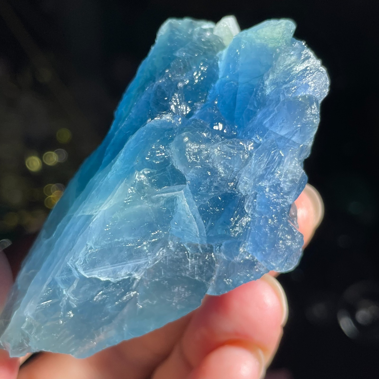 145g Natural Rough Dark Blue Fluorite Quartz Crystal Raw Stone Specimen Healing