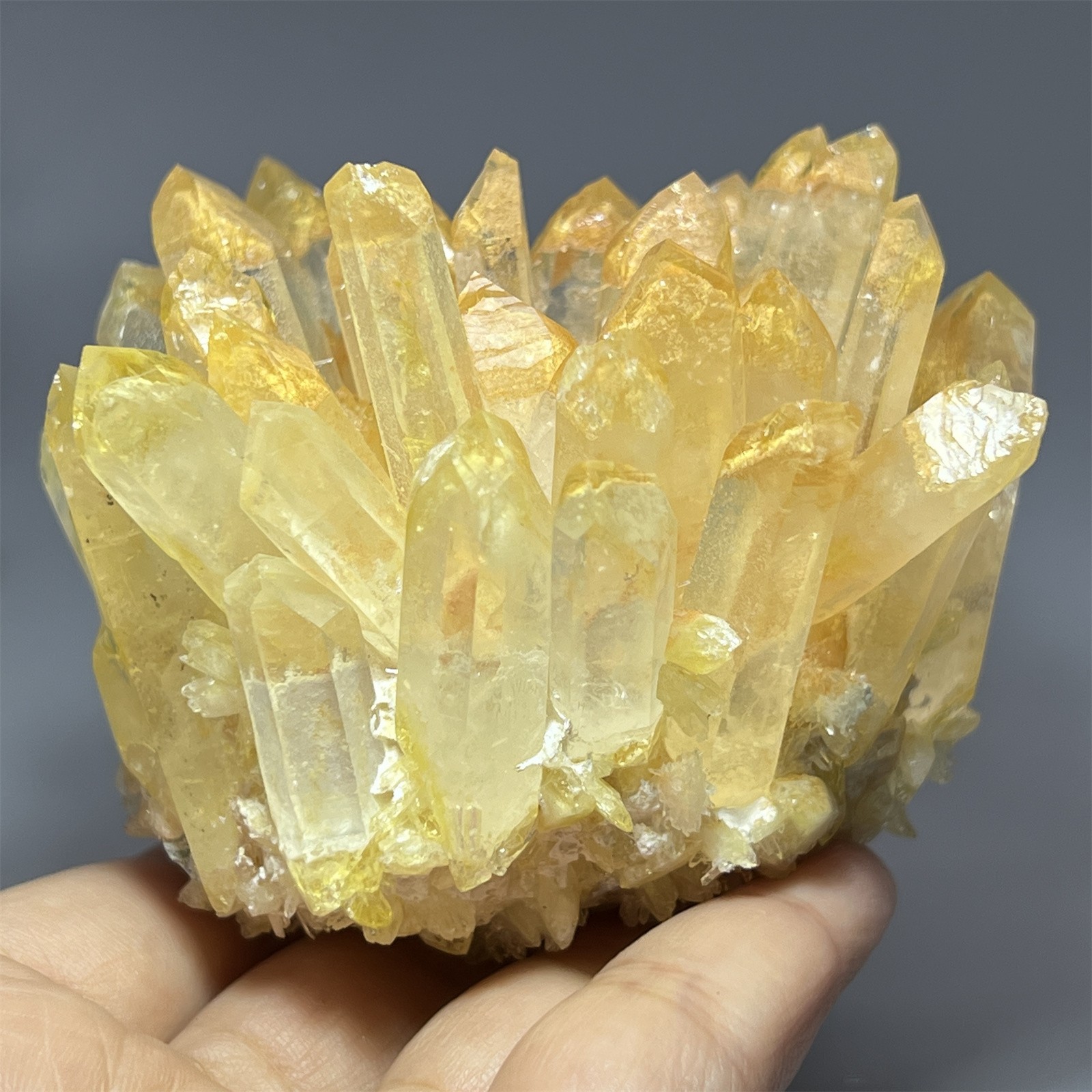 290g+ New Find yellow Phantom Quartz Crystal Cluster Mineral Specimen Random 1PC