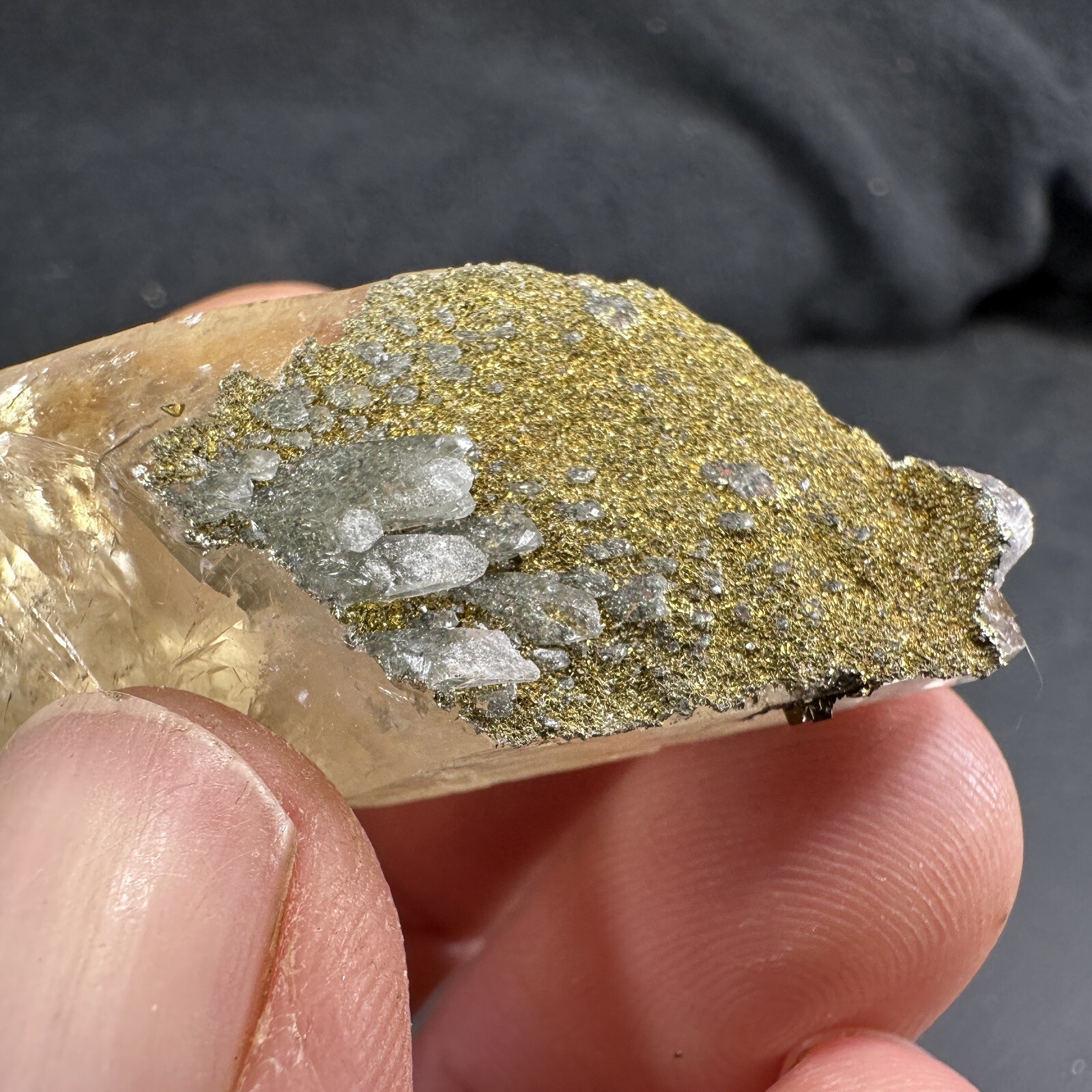 Calcite Crystal with Chalcopyrite Matrix / Missouri