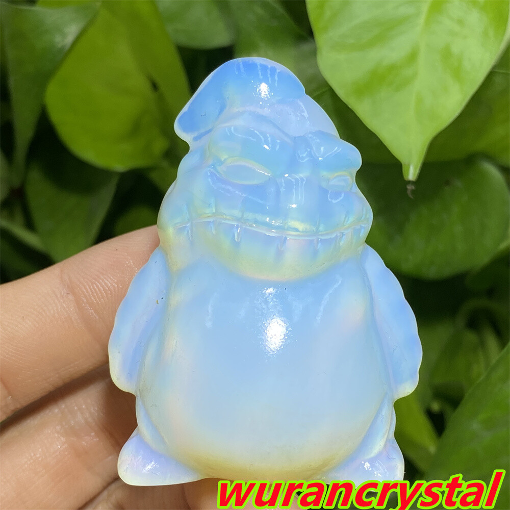 Top Opalite Oogie Boogie Skull Crystal Carved point Christma Halloween gift 1pc