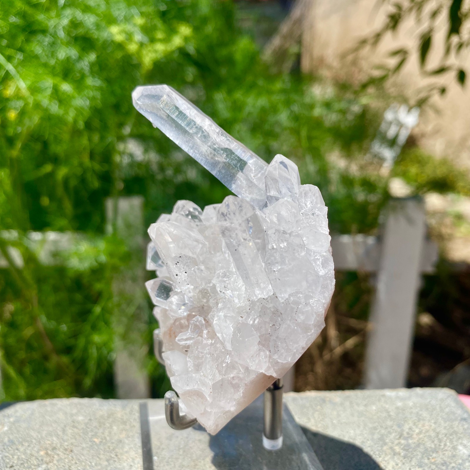 184G Clear White Crystal Quartz Cluster Energy Healing Specimen