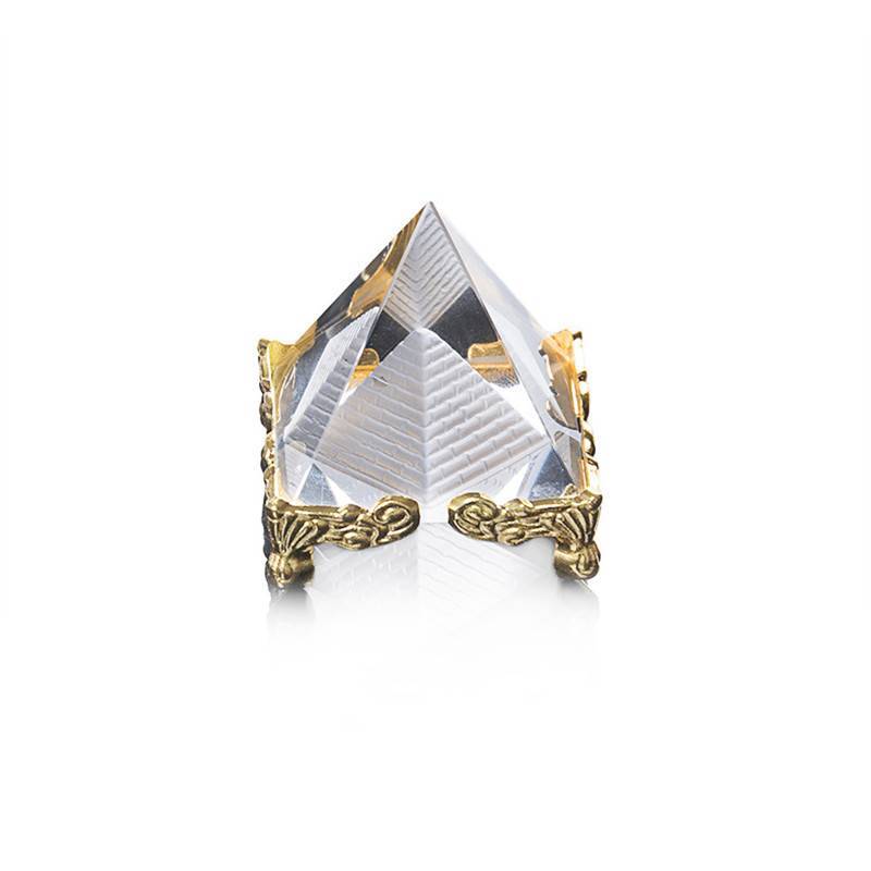 K9 Crystal Glass Pyramid Egypt Crystal Clear Pyramid REIKI Healing Prizm Amulet