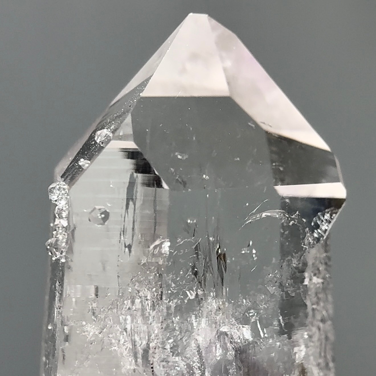 Large Moving Bubble! RARE Optical Brandberg Amethyst Enhydro w Gem Analcime