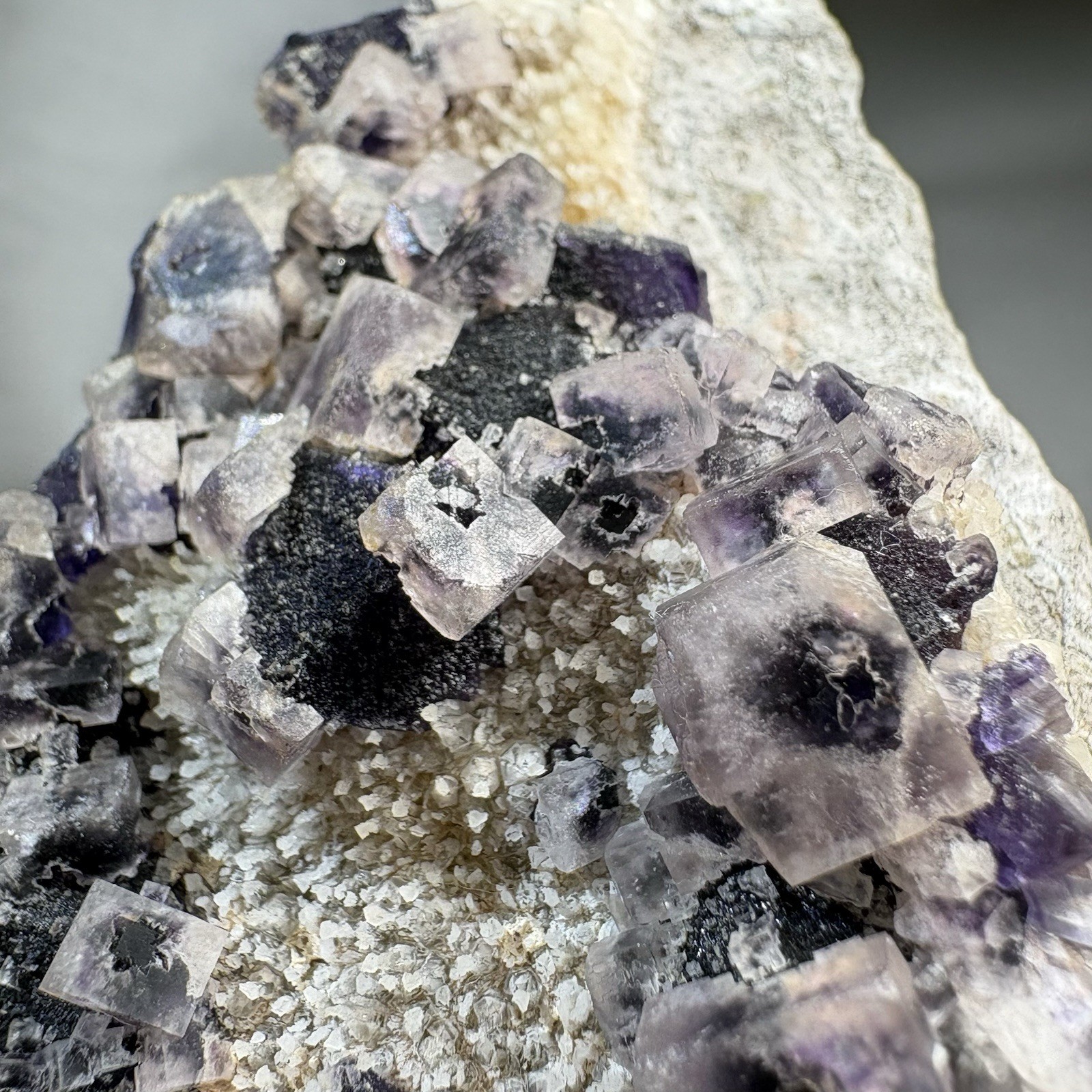 Large Phantom Fluorite on Quartz Cluster Natural Raw Crystal Rare Specimen Heal