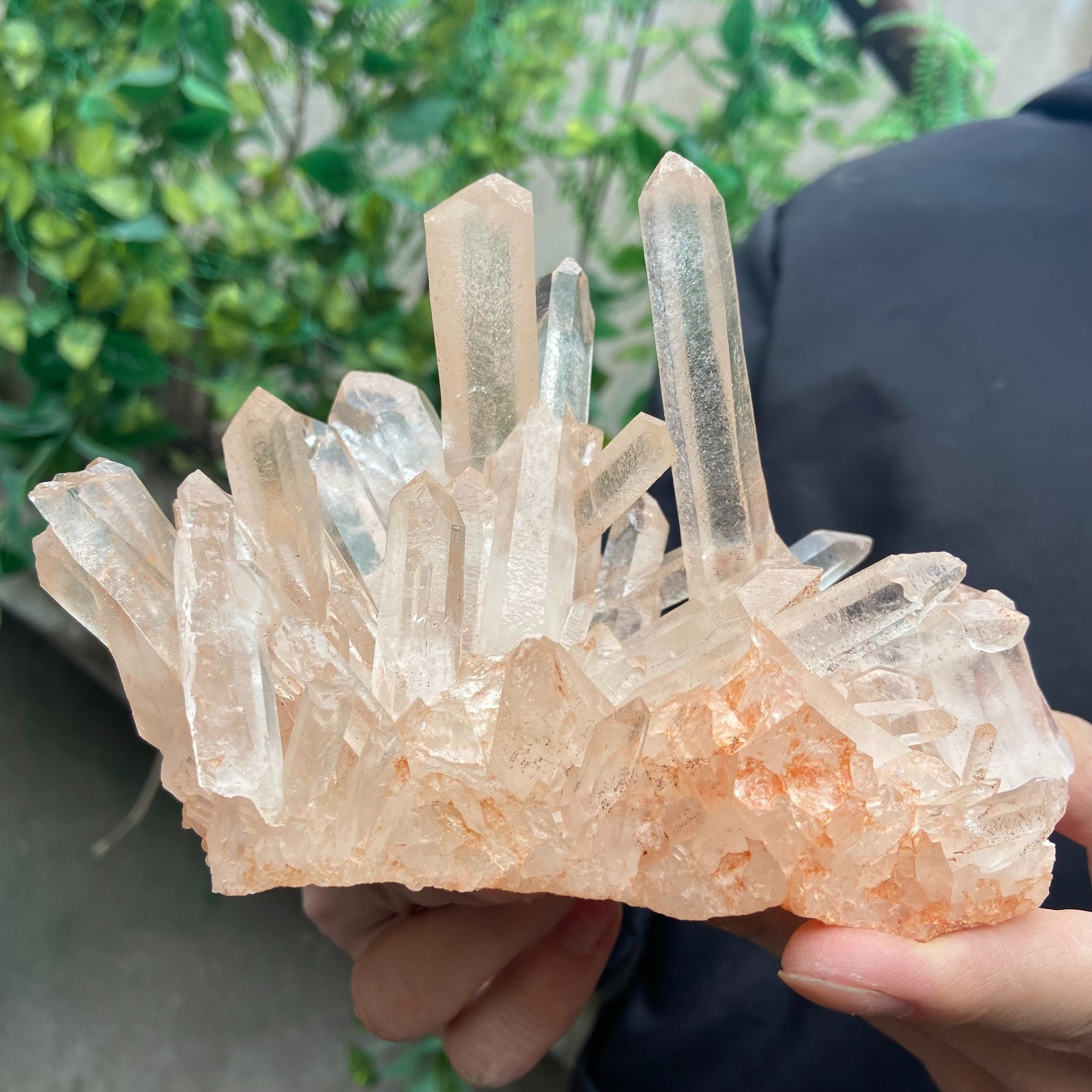 1.7lb Natural clear powder white quartz crystal cluster mineral specimen