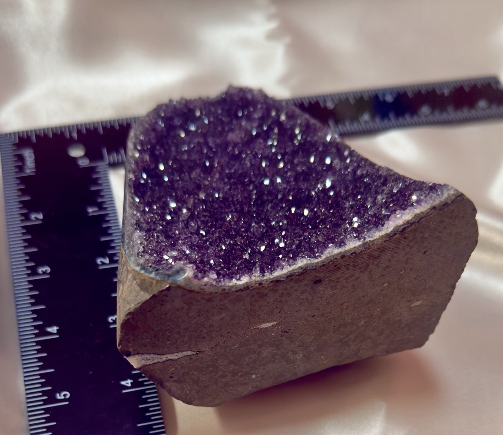 Large Uruguay Amethyst Druzy Sugary Cluster Cut Base Freeform Dark Purple 500g
