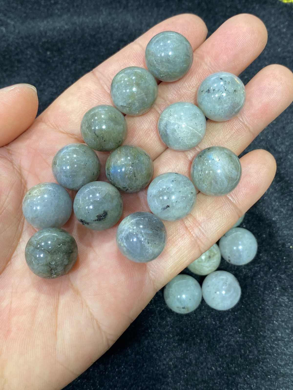 10pcs Natural Labradorite Sphere Carved Quartz Crystal ball 15mm reiki heal gift
