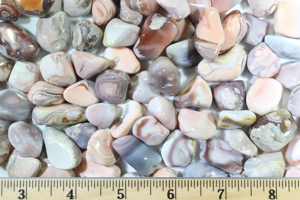 Pink Botswana Tumbled Gemstones (Small) – Bulk Wholesale Options – 1 LB
