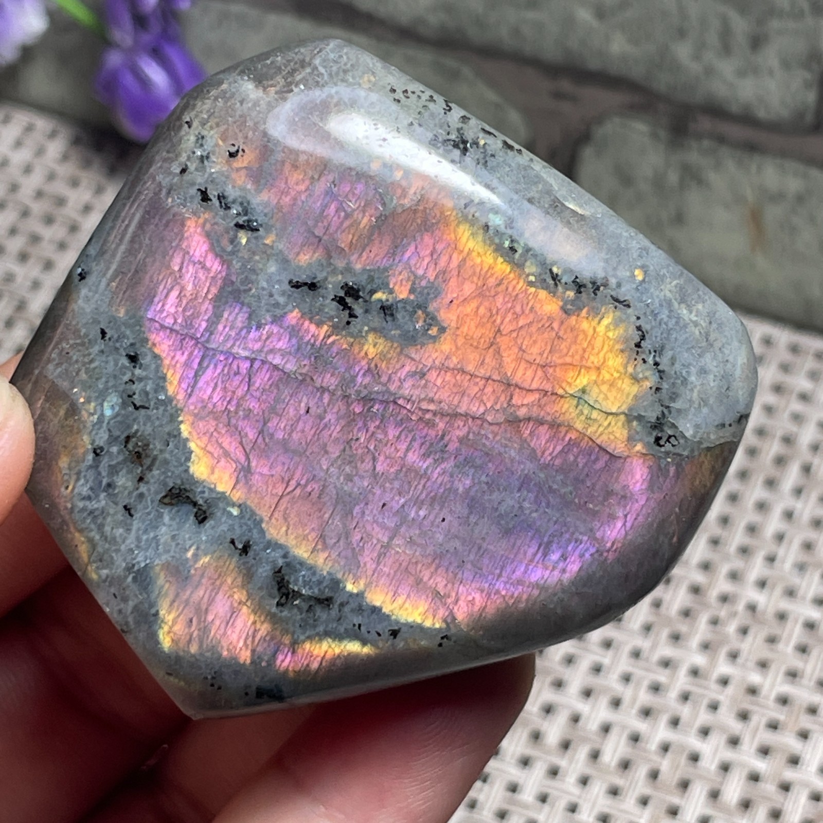 142g Natural Labradorite Crystal gemstone rough polished original Specimen AF3