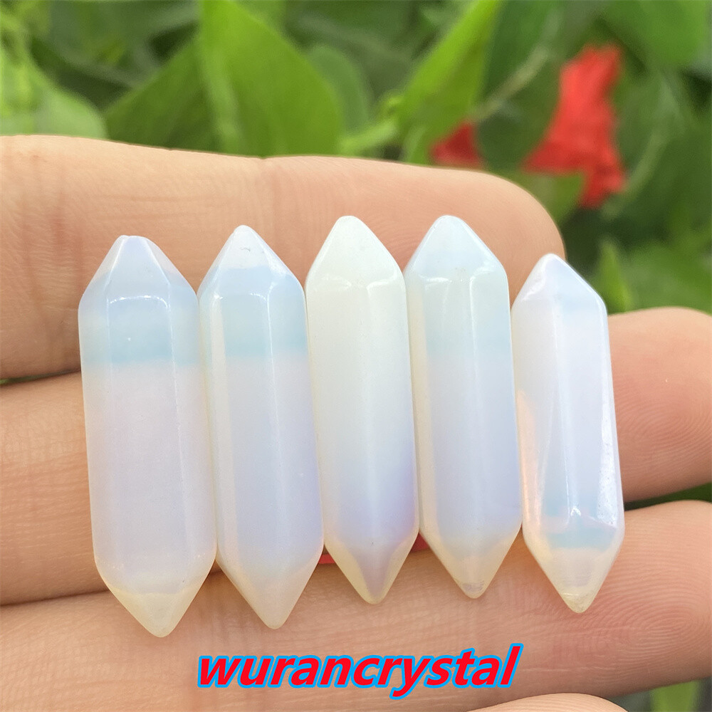 A+ Obelisk Opalite Quartz crystal skull Wand Double Point Healing DIY gift 10pcs