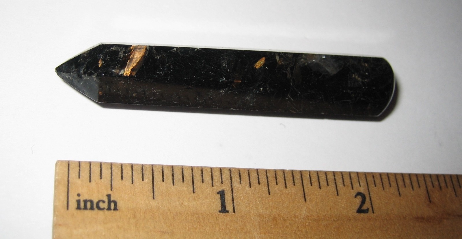 60mm RARE! POLISHED NATURAL AUTHENTIC NUUMMITE STONE WAND GREENLAND 16grams *2