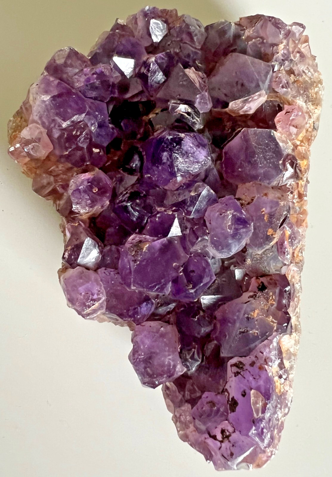 756 gram Triangle Shaped Amethyst Geode 5″Lx4″Wx1.5″D at longest Points