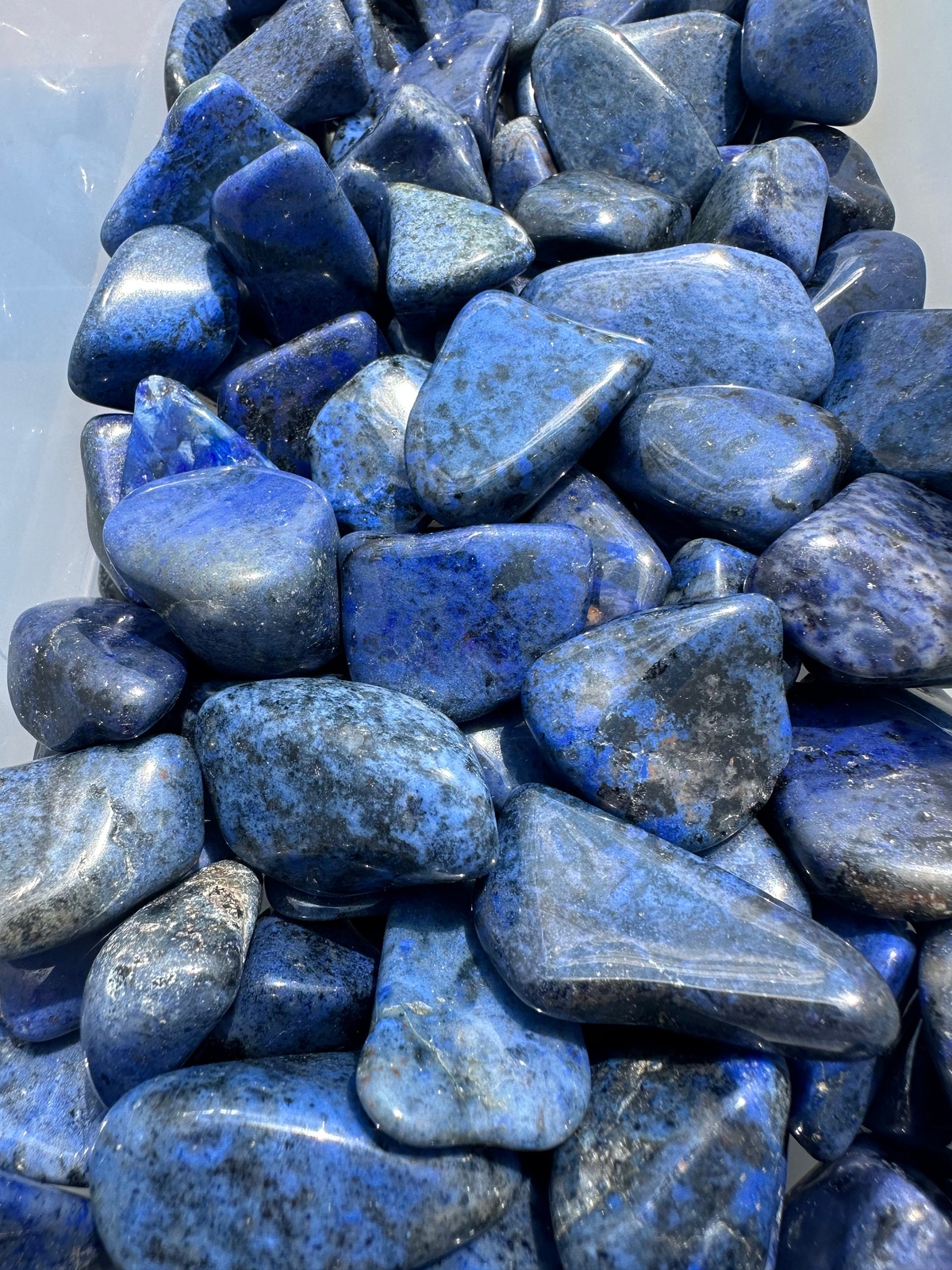 Dumortierite Tumbled Stone – Grade AA, Natural Dumortierite from Mozambique