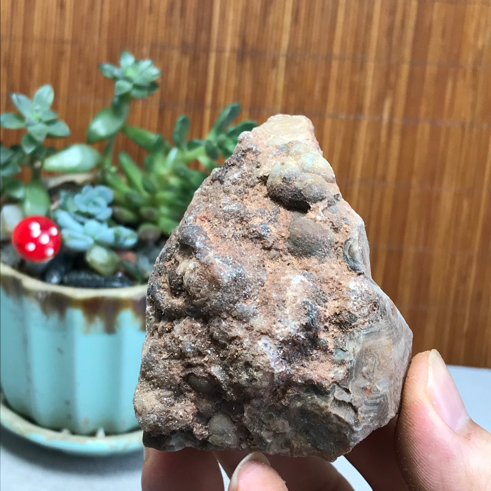 Natural crazy Mexican agate Crystal gemstone rough original Specimen 154g A6969