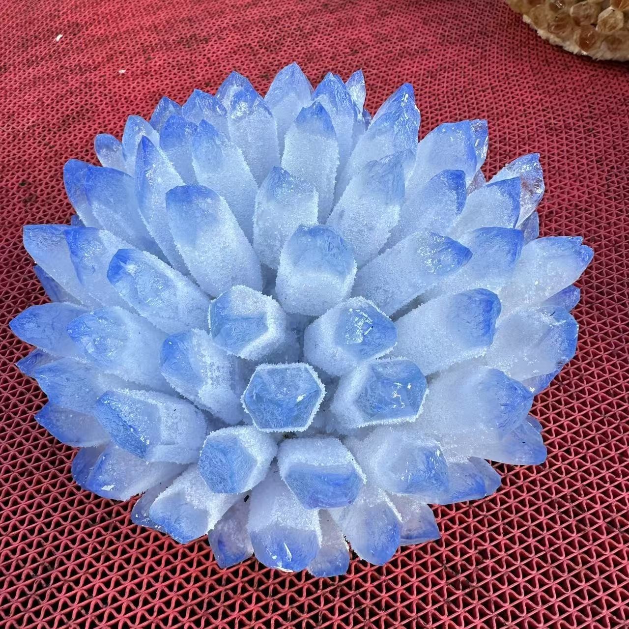 New Find blue Phantom Quartz Crystal Cluster Mineral Specimen Healing 12LB+ 1pc