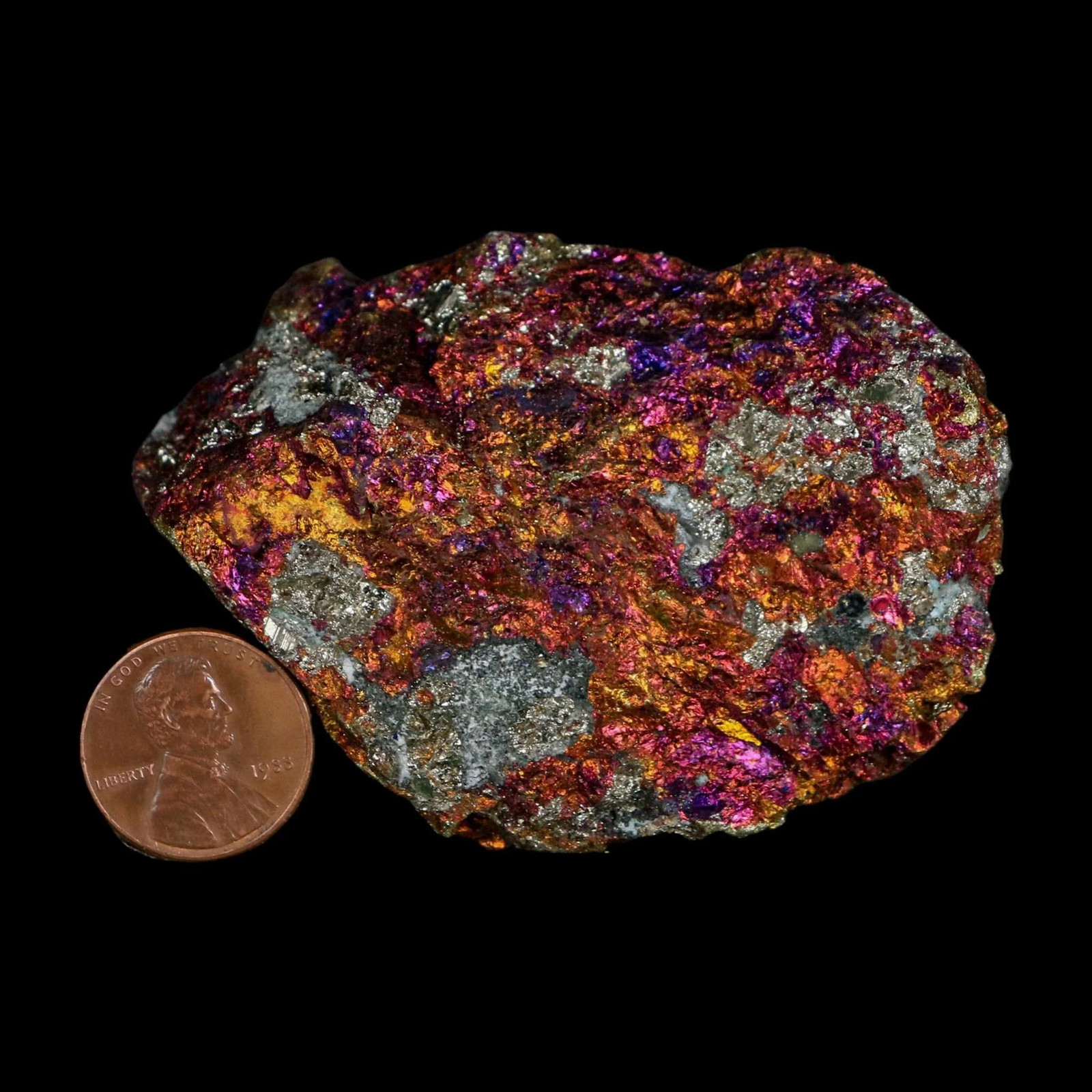 2.8″ Chalcopyrite Bornite Brilliant Multicolored Peacock Ore Chihuahua Mexico