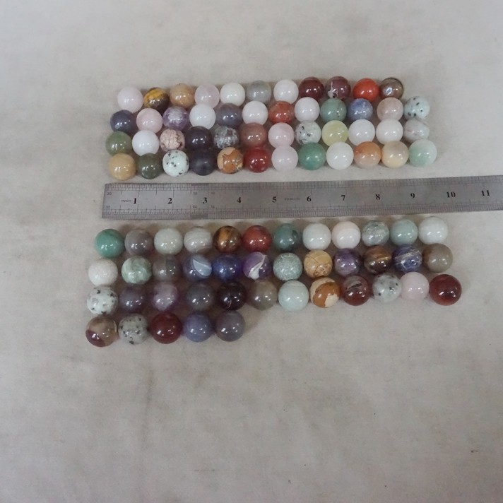2.2LB 88Pcs Natural Quartz Crystal Jasper Sphere Ball Diverse Stone Healing 20mm