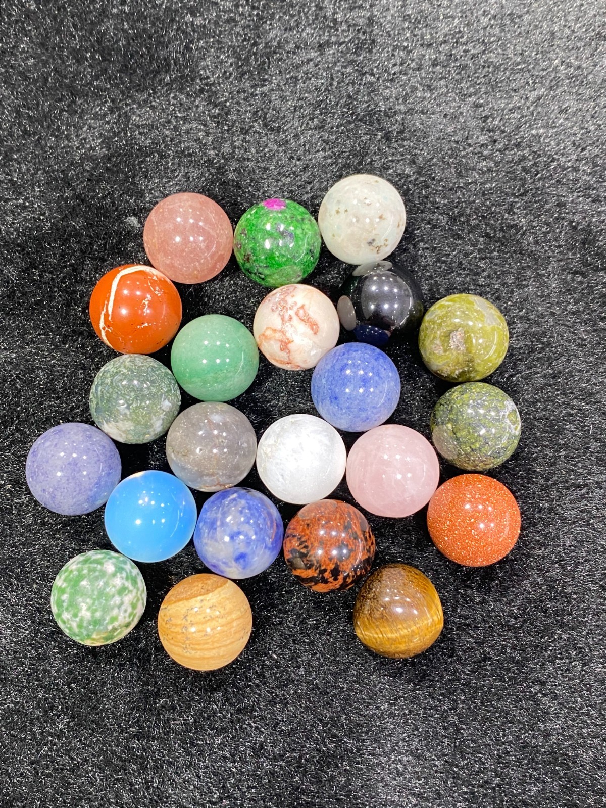 5pc Natural Mixed Sphere Quartz Crystal Carved 15mm ball reiki healing gift