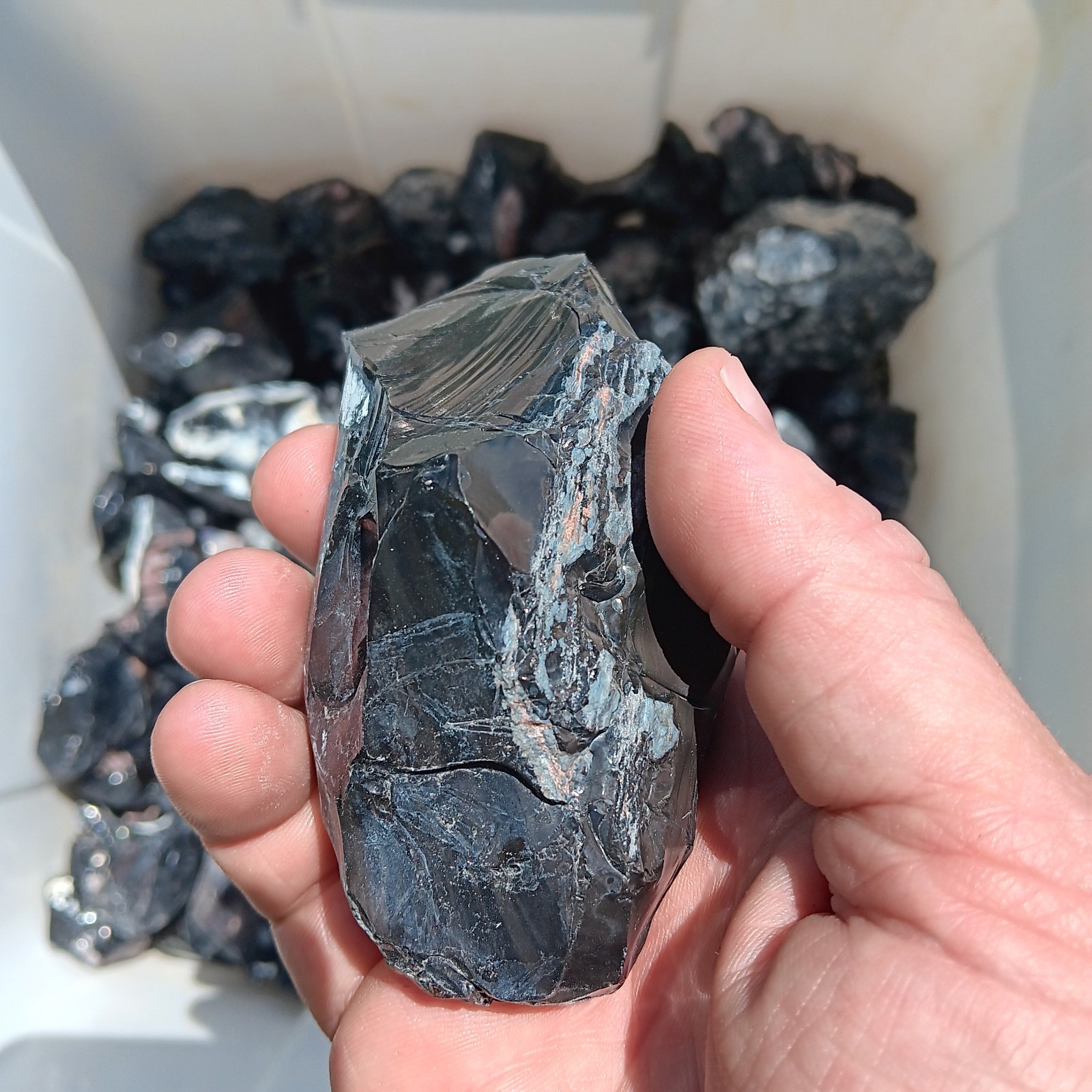 10 Lbs Lot Of Obsidian, Snowflake, Gold Sheen, And More