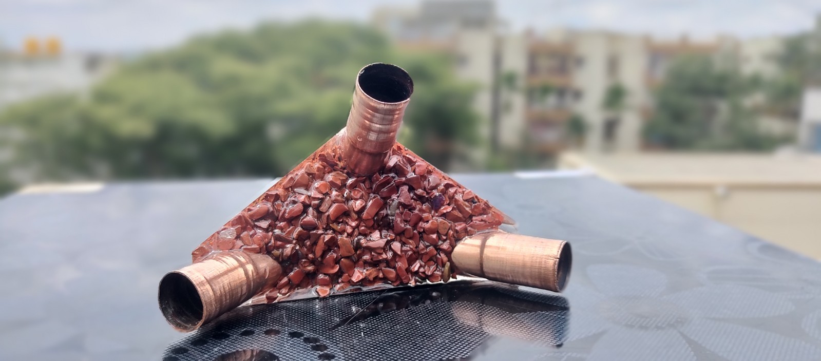 12mm Copper Orgonite Giza Pyramid Connector Kit – Cosmic Series – Without Pipe