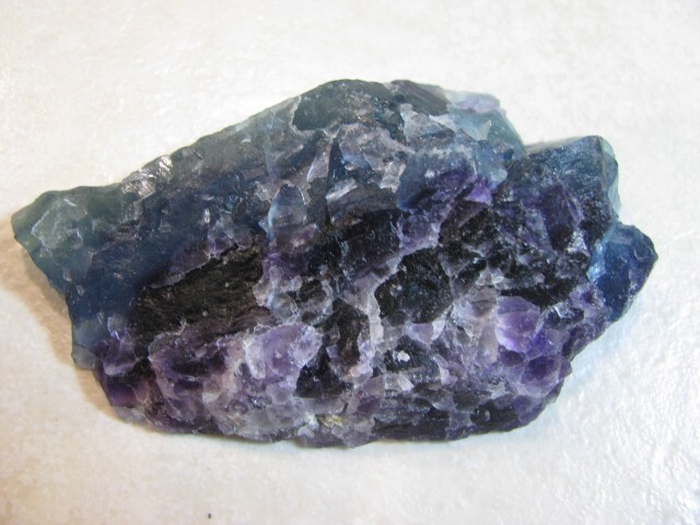 RF1 – 90g PALM SIZE+ RAINBOW FLUORITE SLAB 1 SIDE POLISHED GEMSTONE slice stone