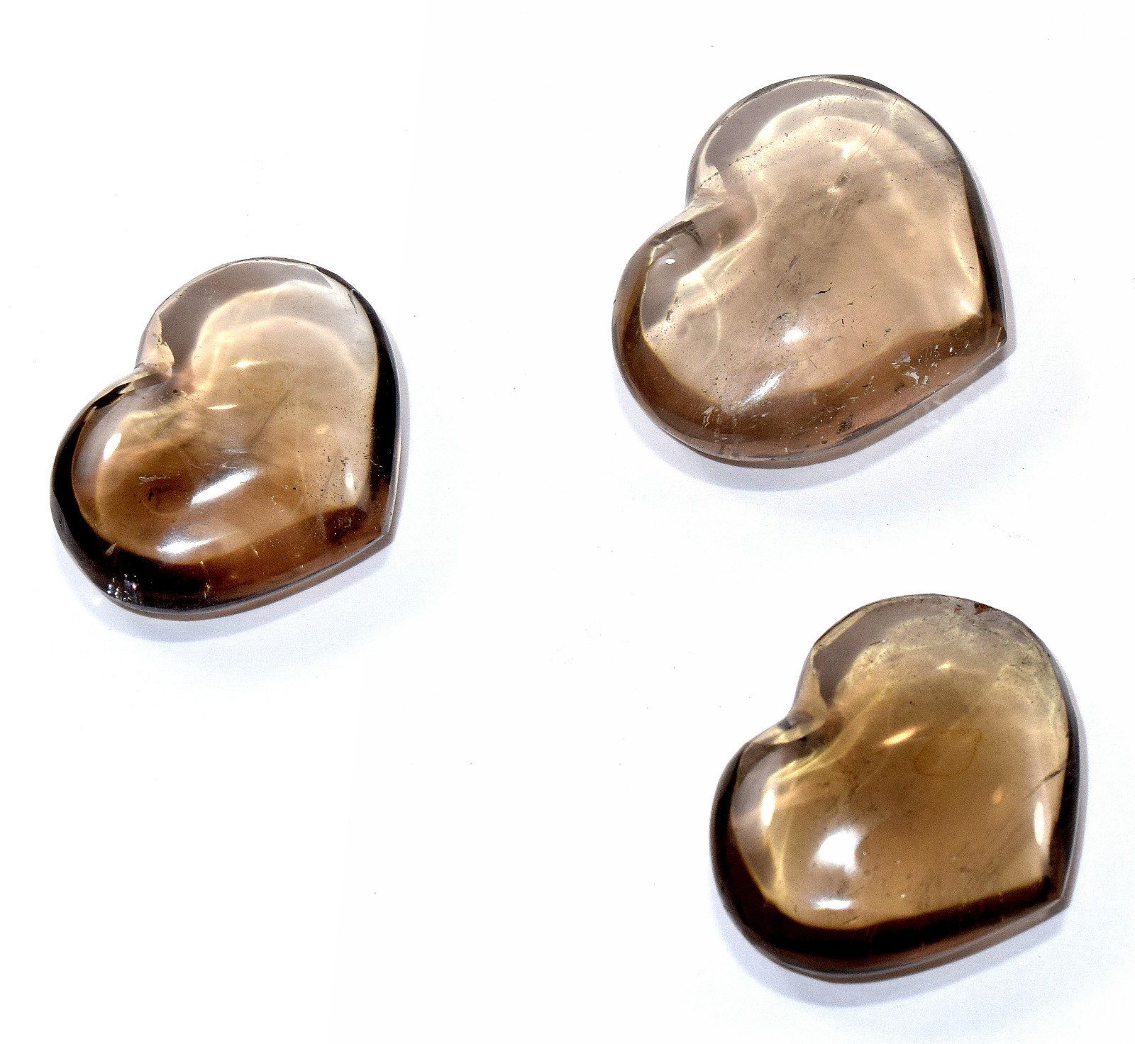 26mm Smoky Quartz Heart Polished Gemstone Crystal Mineral Specimen – China (1PC)