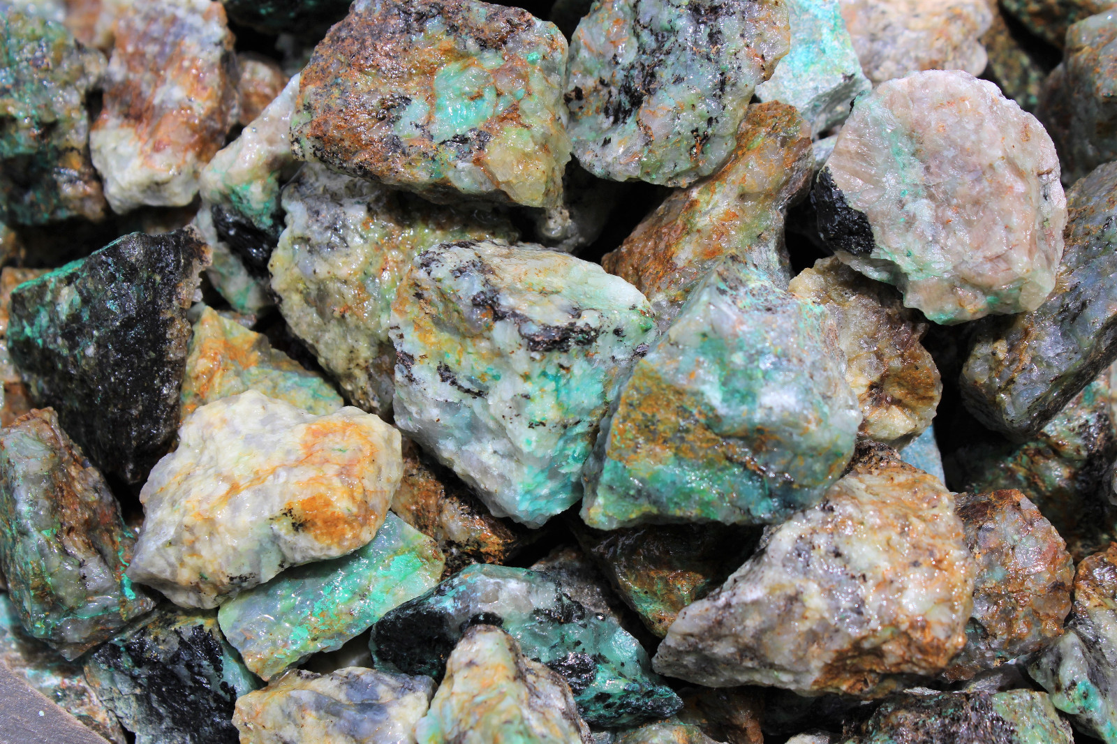 Bulk 1/2 lb Lot Rough Natural Chrysocolla (Raw Crystal Stone Tumbler Rock) 8 oz
