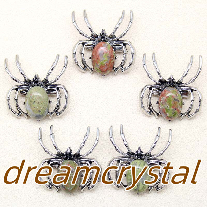 50pcs Mix Natural Quartz Crystal Alloy Spider Skull Reiki Random Insect Skull