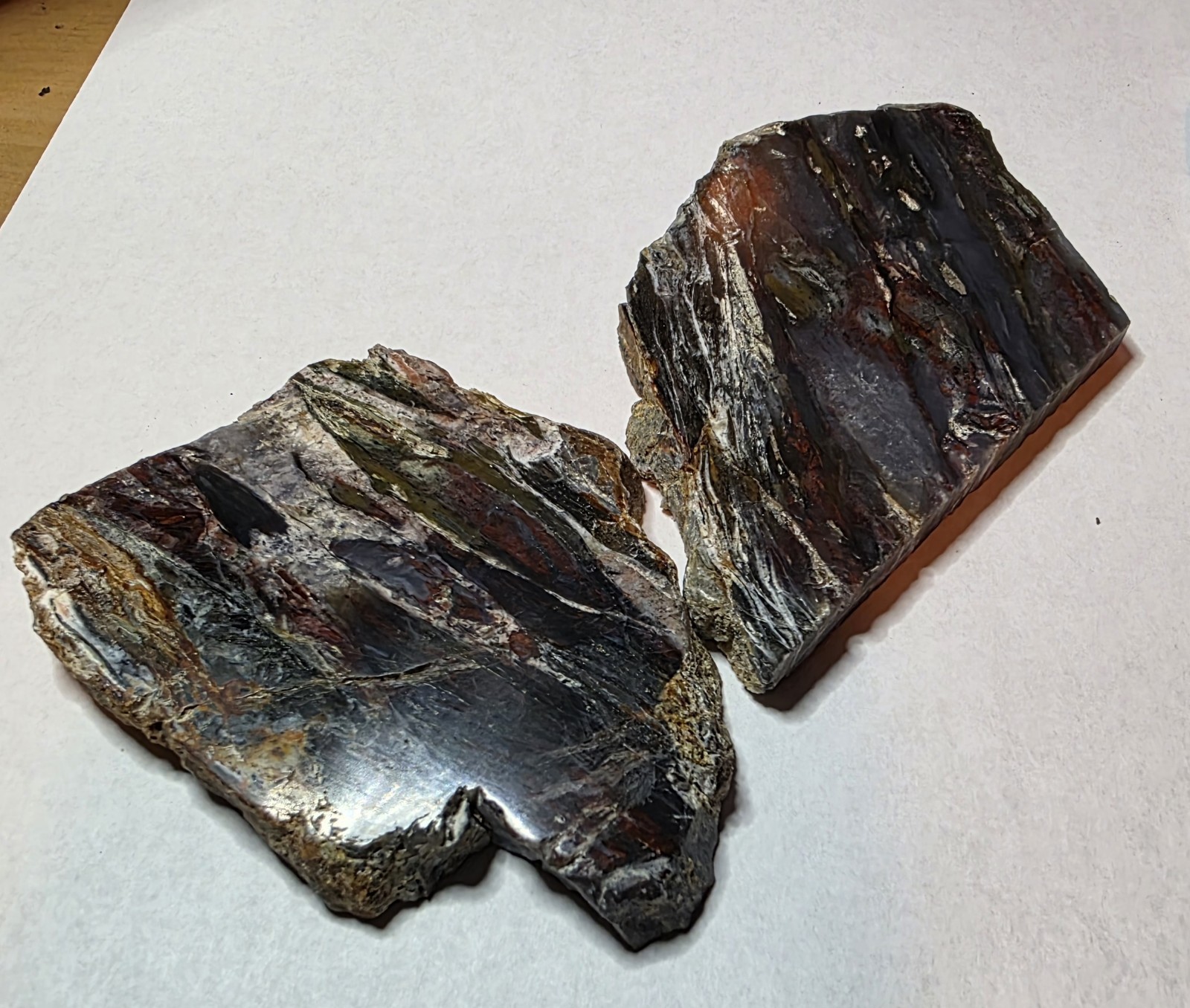 2 Slabs Of Absolutely Beautiful Tigers Iron.