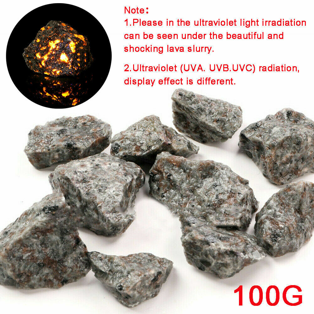 Raw Rough Natural Yooperlite Flame Fire Stone Mineral Crystal Decoration 100g