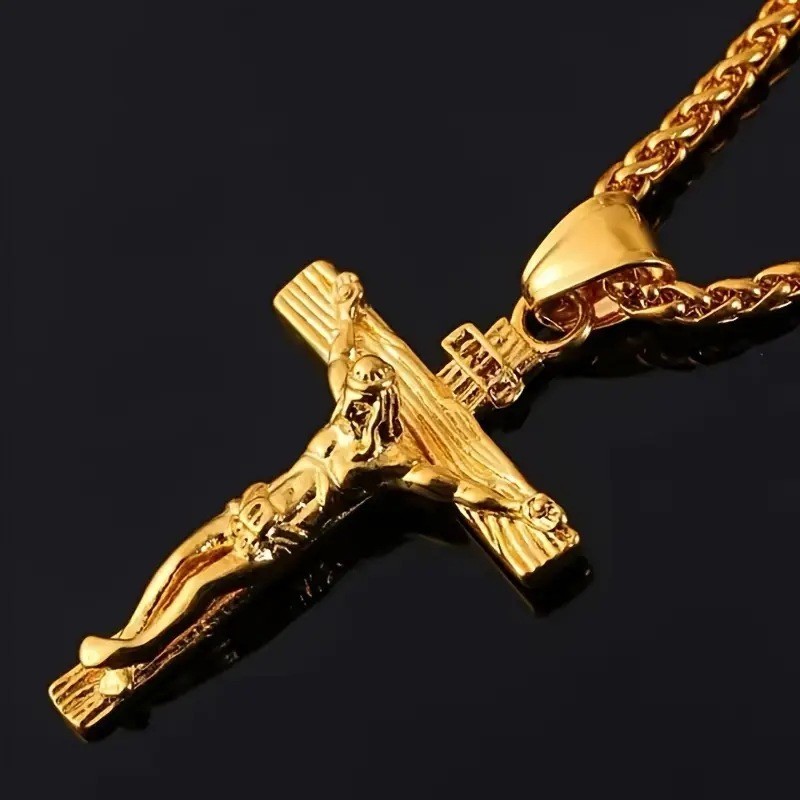 Fashion Jewelry Retro cross Pendant Skull Tide flow Necklace Gift Healing