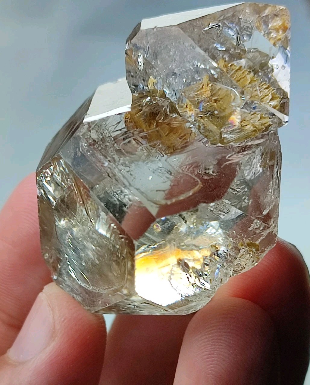 Herkimer Diamond Quartz DT Crystal With Good Clarity & Nice Growth-90-grams.