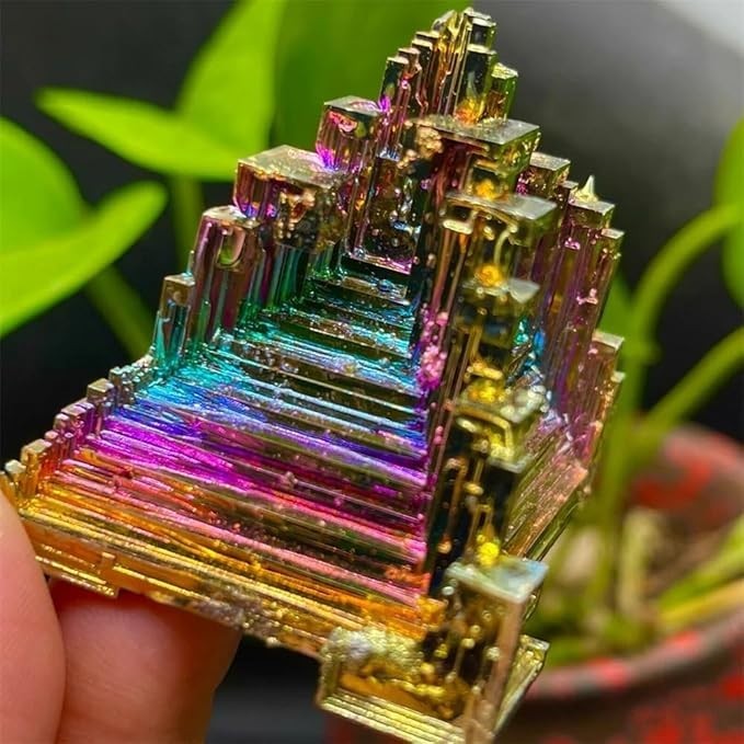 AAAA Grade Natural Rainbow Titanium Aura Bismuth Quartz Cluster Raw Mineral Deco