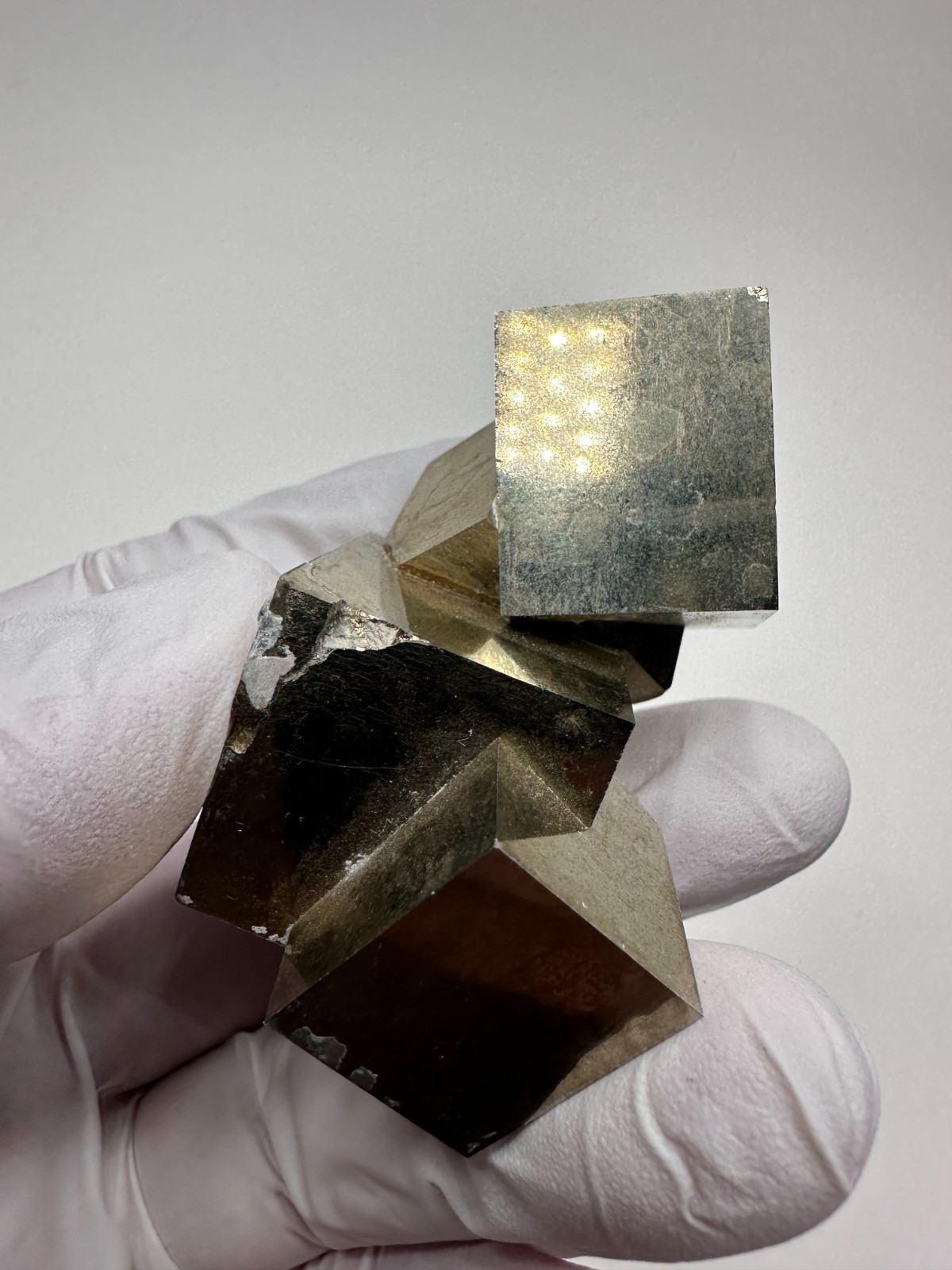 LARGE Rare Lusterous Entwined Interlocking Pyrite Cube Cluster_Spain