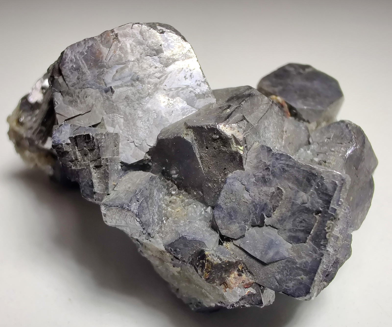 Galena crystals with Sphalerite, Fluorite etc. Cave-in-Rock, Illinois. 64 grams.