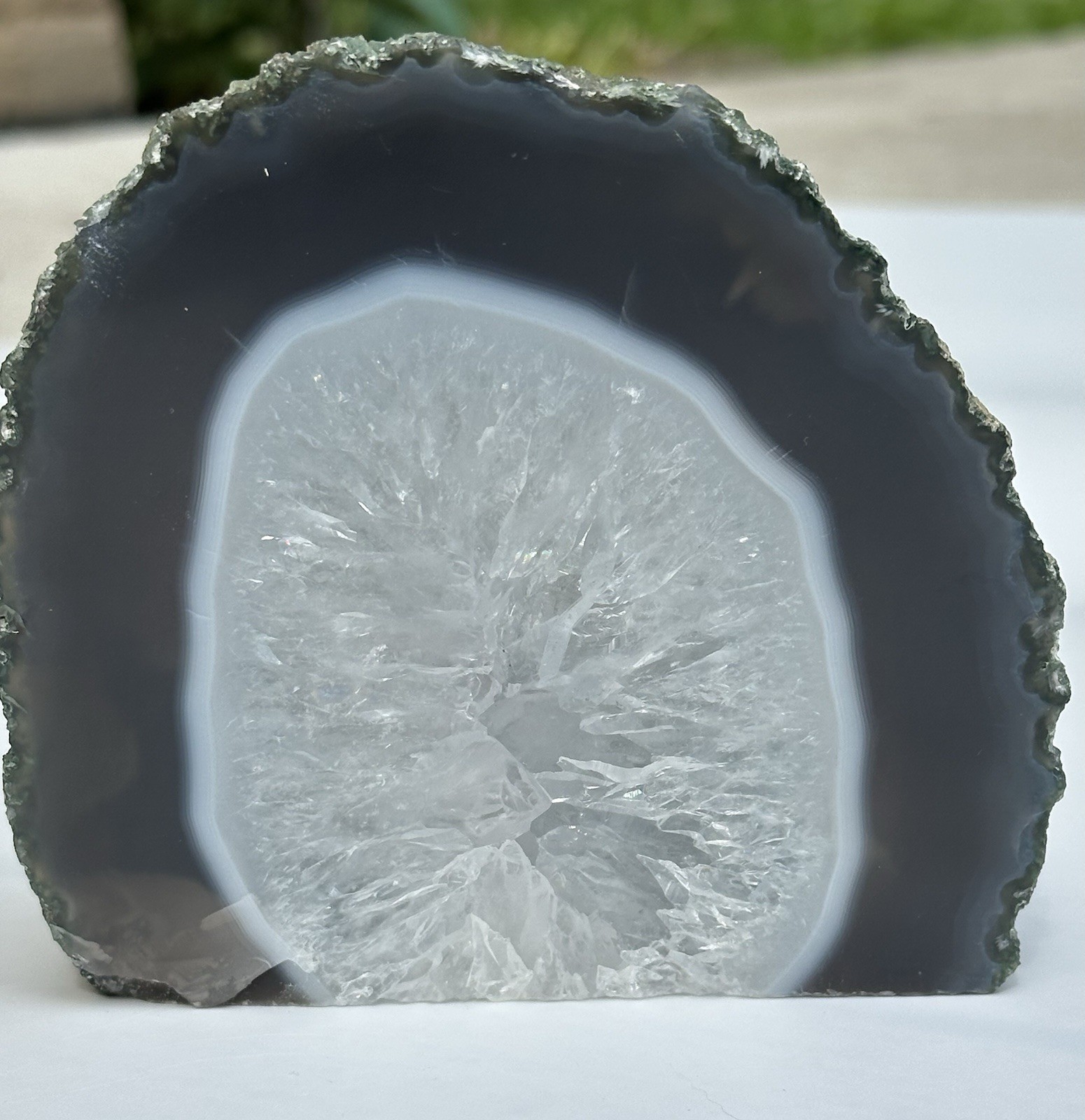 2.8 Pound Natural Amethyst Agate Cut base ! Amazing Quality Crystals And Gems!