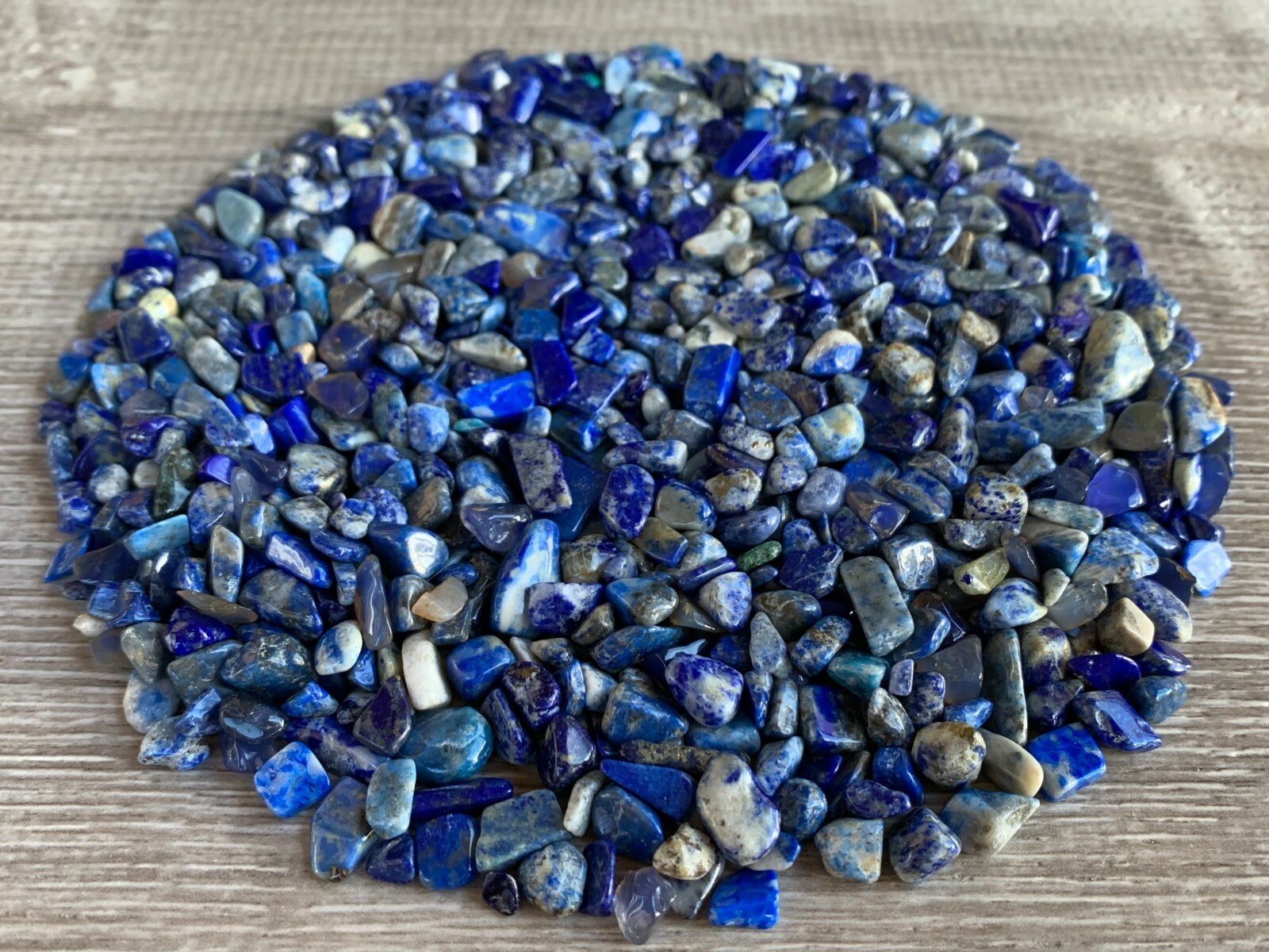 Grade A++ Lapis Semi Tumbled Gemstone Mini Chips 6 – 18 mm, Wholesale Bulk Lot